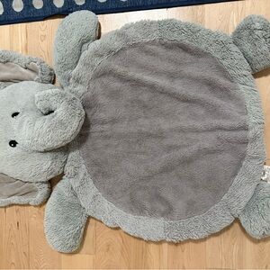 Bestever Plush Gray Elephant Play Mat for Kids